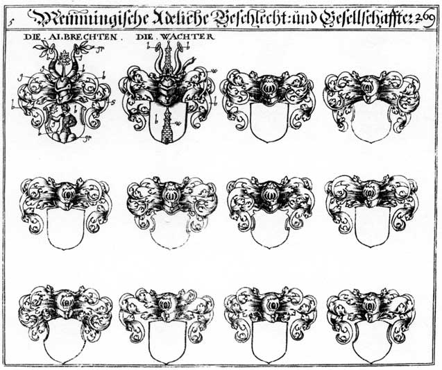 Coats of arms of Albrecht, Albrechten, Wachter